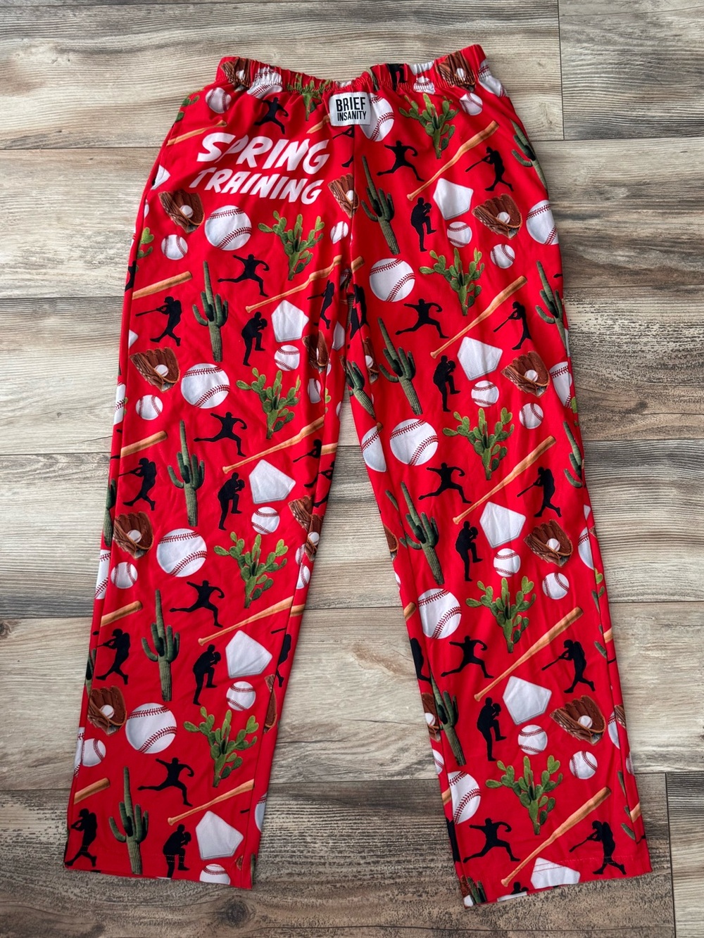 Brief Insanity red "Spring Training" lounge pants Baseball Cactus League Medium